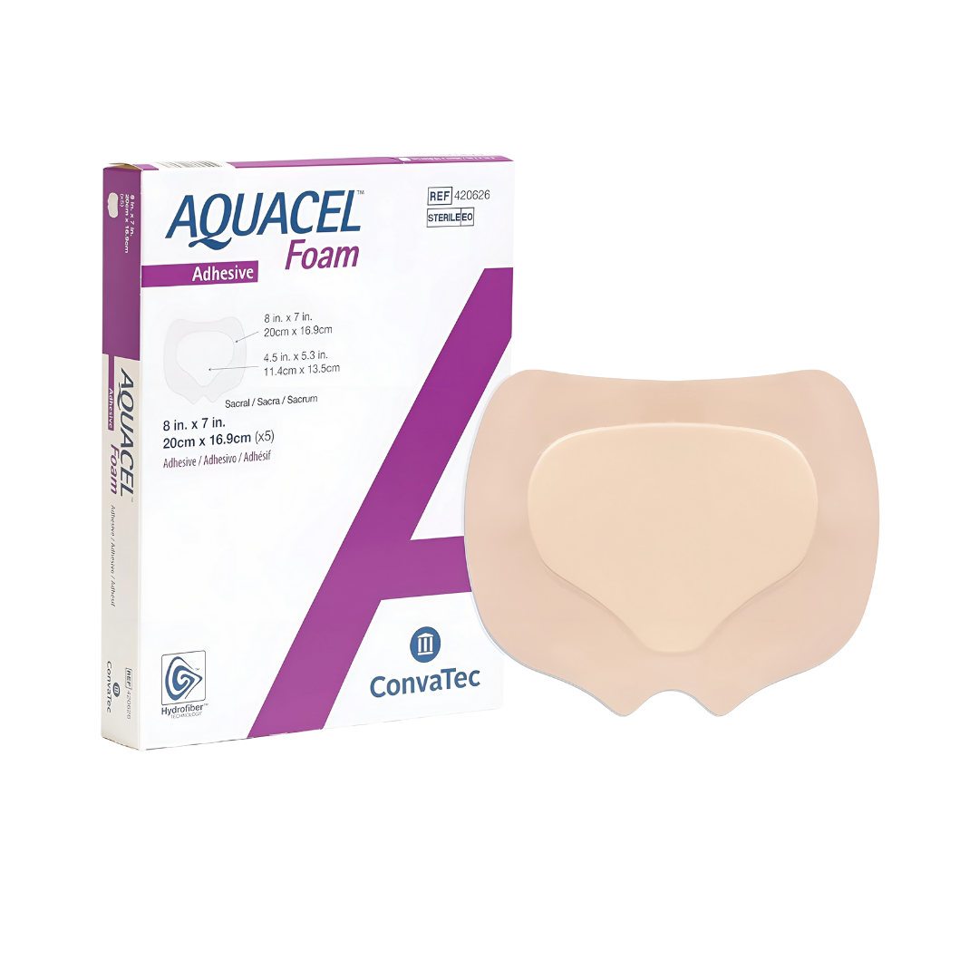 AQUACEL FOAM SACRUM DRESSING, 20 × 16.9 CM, BOX OF 5