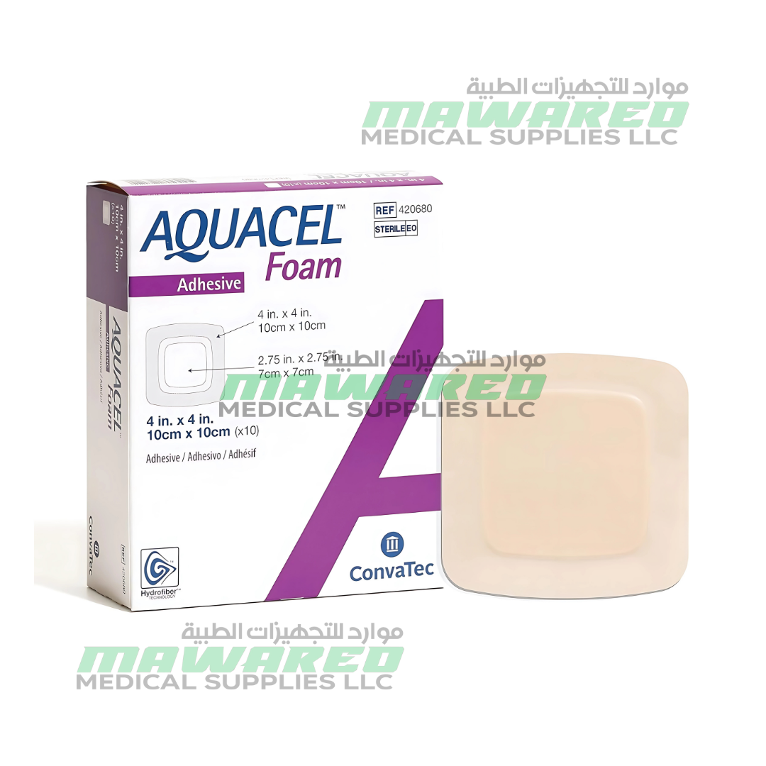 AQUACEL FOAM DRESSING, 10 × 10 CM (4″ × 4″), BOX OF 10