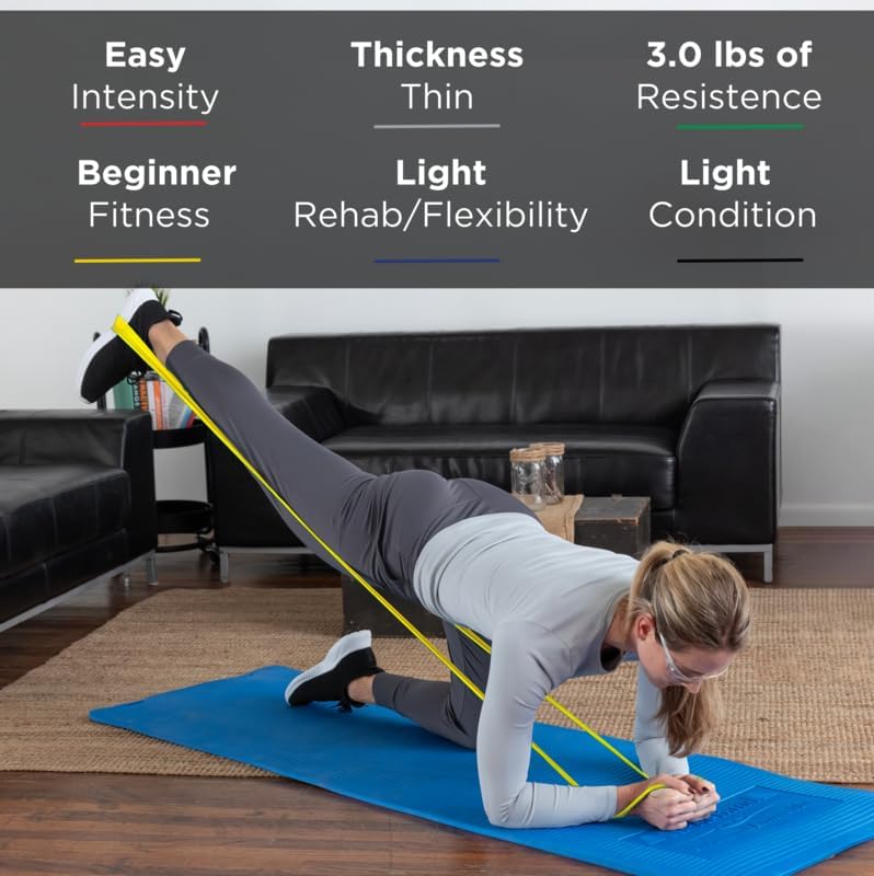 THERABAND Professional Latex Resistance Band – Yellow (Thin), 6 yards (5.5 m) - Image 4