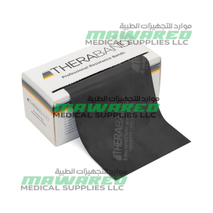 THERABAND Professional Latex Resistance Band – Black (Special Heavy), 6 yards (5.5 m)