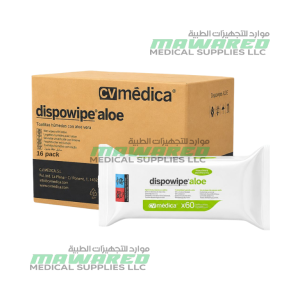 Dispowipe Aloe Wipes Carton- 16 Packs (960 Wipes Total) – Aloe Vera Body Cleansing Wipes for Adults